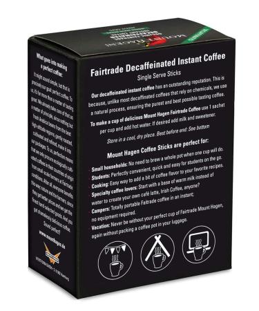 Mount Hagen Organic Instant Decaf Coffee - 25 Single Serve Sticks (1.76 Oz) - Buy Online on GoSupps.com