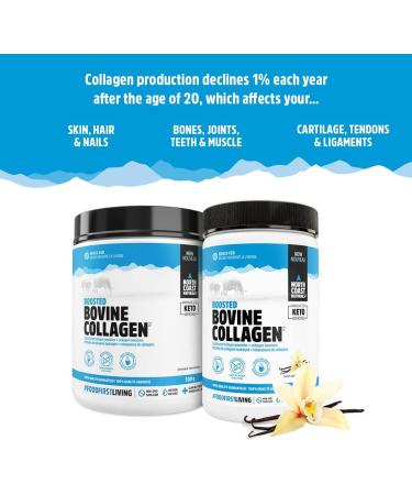 North Coast Naturals Boosted Bovine Collagen peptides Grass Fed Certified 500 g French Vanilla - Buy Online on GoSupps.com