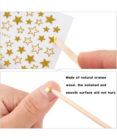 SHIYUAN 200 Hundred Orange Wooden Sticks Smooth Sticks Without Barbs A Nail Cuticle Stick With Different Functions At Both Ends Cuticle Pusher for Manicure Pedicure - Buy Online on GoSupps.com