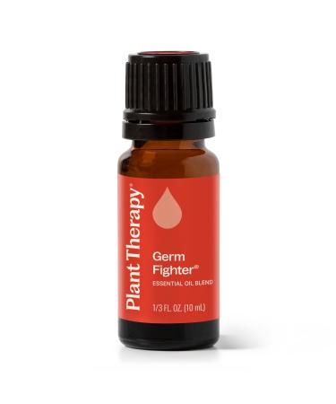 Plant Therapy Germ Fighter Essential Oil Blend Pure Natural Aromatherapy for Diffusion & Topical Use DIY Multi-Surface Cleaner Hand Cleanser Home or Office Use Therapeutic Grade 10 mL (1/3 oz)