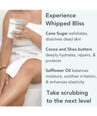 Whipped Sugar Body Scrub with Vitamin C Citrus Splash - Gentle Exfoliator for Sensitive Skin Hydrating Foot & Hand Scrub for Men & Women Made in USA 8.9 Ounce - Buy Online on GoSupps.com