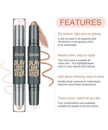 10 Colors Dual-Ended Highlight and Contour Stick - Color Corrector Concealer Contouring Makeup Wonder Stick - Buy Online on GoSupps.com
