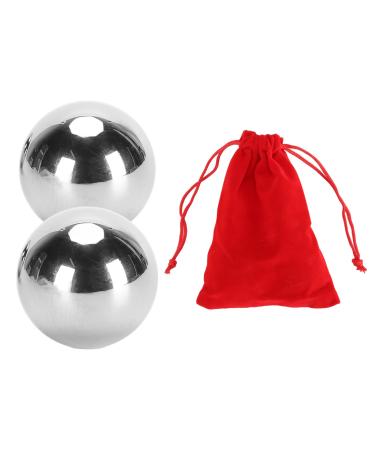 1 pair of baoding balls stainless steel baoding balls 3.5 cm hand strengthening stress relief joint health exercise for coordination and flexibility