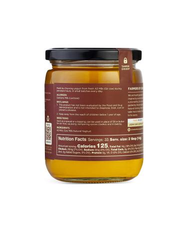 Two Brothers Organic Farms Grass Fed A2 Ghee 16 Fl Oz | Desi Gir Cow Ghee | Lactose-Free & Keto Friendly - Buy Online on GoSupps.com