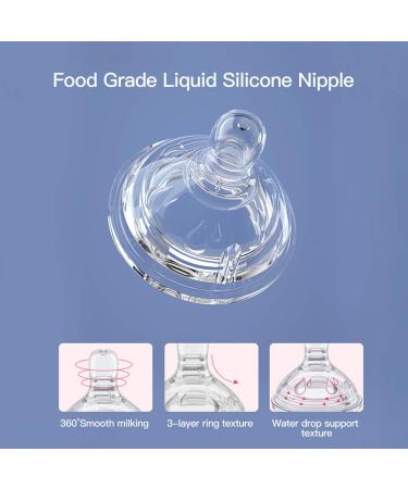 POTATO Glass Baby Bottles - Anti-Colic Breastfeeding Bottles with Medium Flow Nipple - 6 oz Pink - Suitable for Babies 3-6 Months - Buy Online on GoSupps.com
