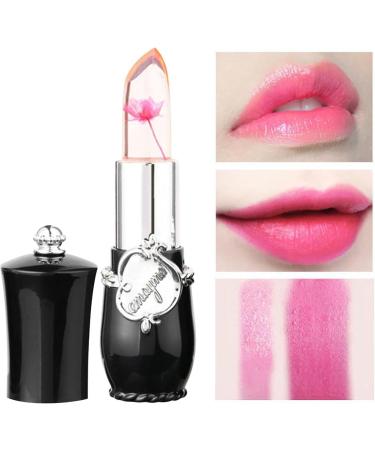  geugecy Crystal Jelly Lipstick Crystal Flower Lipsticks Non-Sticky Jelly Beauty Lipstick Temperature Changing Flower Color Lipstick - Buy Online on GoSupps.com