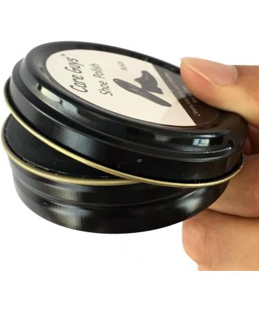 Black Shoe Polish Wax 2.7oz - Cleans, Nourishes & Refines Leather Shoes - Buy Online on GoSupps.com