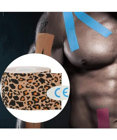 Sport Muscle Tape - Cotton Elastic Adhesive Tape for Basketball & Tennis - Leopard Print Stretch Bandage Wrap - Buy Online on GoSupps.com