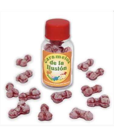 DIVERTY SEX Pot of 12 laughter sweets with strawberry-cherry taste