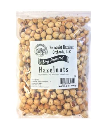 Holmquist Hazelnuts Dry (AIR) Roasted Hazelnuts | Unsalted | NON-GMO, GLUTEN FREE, KOSHER, RESEALABLE, KETO-FRIENDLY | GROWN IN USA |2 LB Bag 2.0 Pounds