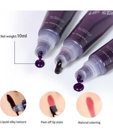 Lip Stain 3 Pieces Lipstick Peel Off Waterproof Peel Off Shield Tint Lip Gloss Lip Care Lipstick Peel Off Lip Tint Long Lasting Color Lip Stain Peel Off Mask Waterproof - Buy Online on GoSupps.com