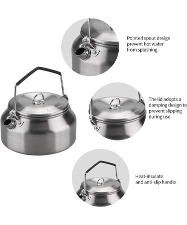 ThousWinds 1L Camping Kettle - Stainless Steel Tea Coffee Pot for Outdoor Hiking - Lightweight & Durable - Buy Online on GoSupps.com