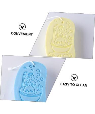 Healeved 4pcs Bath Sponge Set - Portable Baby Body Scrubber & Shower Tool - Child Household Bath Accessory - Sponge Brush 13x7cm - Buy Online on GoSupps.com