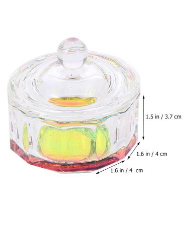 Lurrose 2 pc Nail Glass Crystal Cup & Acrylic Liquid Dapping Shell with Lid | Crystal Nail Dappen Dish for Art | Transparent Dappen Bowl - Shop Internationally! - Buy Online on GoSupps.com