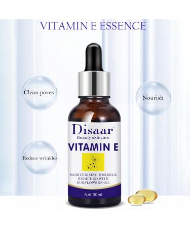 Vitamin E Face Serum - Anti-Wrinkle Moisturizing Essence with Sunflower Oil | 30ml - Buy Online on GoSupps.com