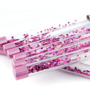 7PCS Glitter Quicksand Handle Makeup Brush Set with Case - Pink Purple Cosmetic Brushes - Buy Online on GoSupps.com
