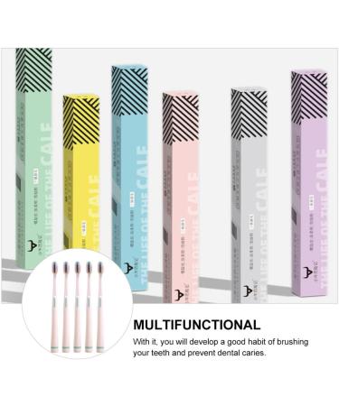 HOMSFOU 5pcs Soft Bristle Toothbrush - Spiral Silk Brush Eco-Friendly and Plastic-Free | International Shipping Available - Buy Online on GoSupps.com