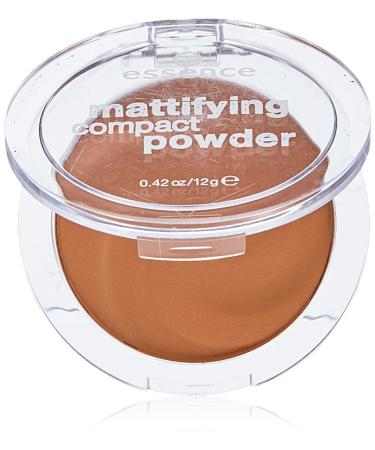 Essence Mattifying Compact Powder Powder No. 50 True Caramel Brown for combination skin for dry skin for impure skin matt matt vegan nanoparticles free (12g)
