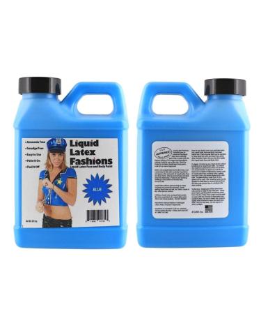 Liquid Latex Fashions - Ammonia Free Blue Halloween Makeup | Easy Apply Paint for Adults & Kids | Ideal for Art Theater Parties & Cosplay - 8 oz - Buy Online on GoSupps.com