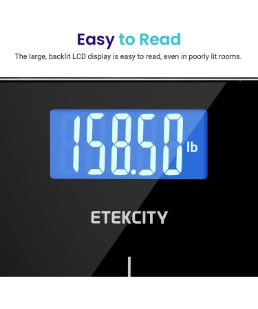 Etekcity Digital Bathroom Scale | Step-On Technology | 400 lb Capacity | Black Color - Buy Online on GoSupps.com