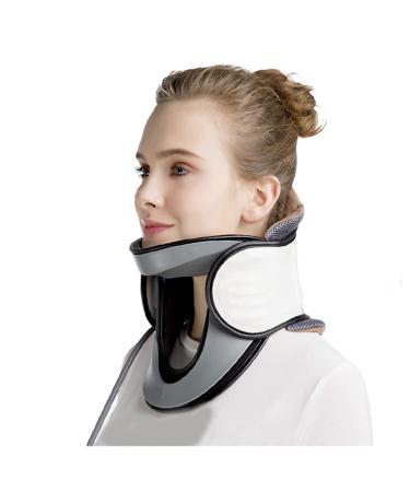 Auflastable neck support for at home firm neck neck traction device adjustable neck stretcher neck support neck traction cushion for neck decompression at home white