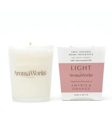 Light Candle Small - Amyris & Orange by Aromaworks | Unisex 2.65 oz | International Shipping Available - Buy Online on GoSupps.com