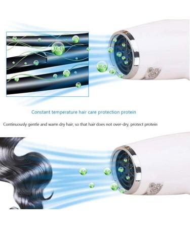 Wall-Mounted Hair Dryer 1200W Negative Ionic Hair Blow Dryer 2 Heat Settings and Cold air Button White Compact for Home Hotel Bathroom Small Gift - Buy Online on GoSupps.com