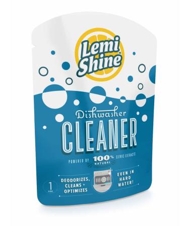 Lemi Shine Natural Dishwasher Cleaner - Dishwasher Cleaner and Deodorizer Powered by Citric Acid and a Natural Fresh Lemon Scent (1 Count)