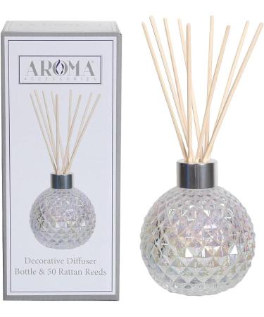 Woodbridge Empty Reed Diffuser Glass - Self-Filling Clear Chic Design + 50 Rattan Reeds for Fragrance & Odor Neutralizing - Buy Online on GoSupps.com