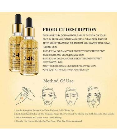 Allbesta 24k Gold Elixir Serum Moisturizing Firming Anti Aging Anti-Wrinkle Infused Essence Oil Drops for Face Makeup Skin Care - Buy Online on GoSupps.com