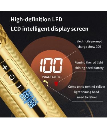 Professional Gold Hair Clippers 7200PRM - Rechargeable Electric Trimmers with LCD Display for Men - International Shipping Available - Buy Online on GoSupps.com