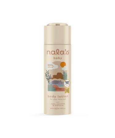 Nala's Baby Body Lotion | Award-winning | 99% Natural | Dermatologically-tested and Paediatrician-approved | Nourishing Soothing Oat and Coconut Oil | Vegan | 200ml and 400ml | Nalas Baby 200.00 ml (Pack of 1)