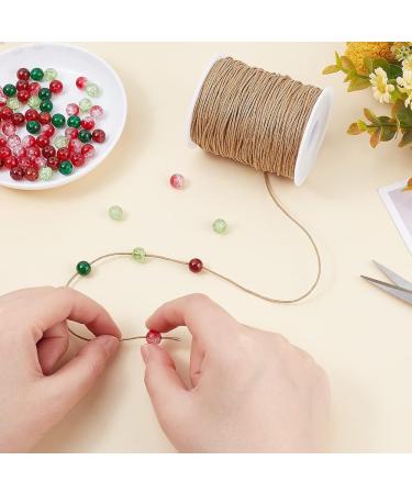 PandaHall 1mm Waxed Cotton Cord Thread - 100 Yards for Bracelet Necklace Making and Crafting - Burlywood - Buy Online on GoSupps.com