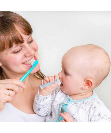 Baby Design Infant Toothbrush - Soft Durable Silicone Manual Toddler Toothbrush with Extra Bristles - High Quality Training Tool - Green - Buy Online on GoSupps.com