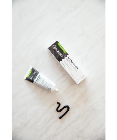 Ultra White Matcha Organic Activated Charcoal Toothpaste 75ml + Eco Bamboo Toothbrush Blue Hair - Beneficial Packaging - Fluoride Free - Vegan - Nordics - Buy Online on GoSupps.com
