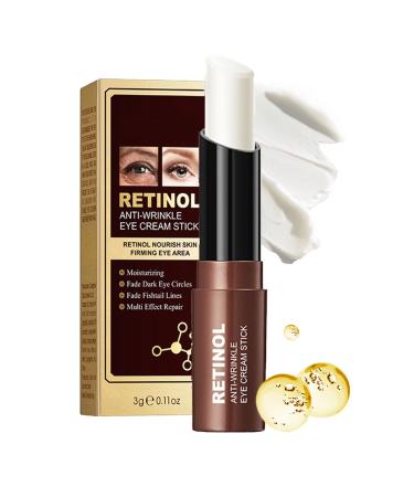 Retinol Eye Cream Stick Anti Aging Retinol Eye Cream for Dark Circle Wrinkles In 3-4 Weeks Under Eye Cream Hydrating Revive Glow Eye Balm Stick for Puffiness and Bags Reduces Fine Lines