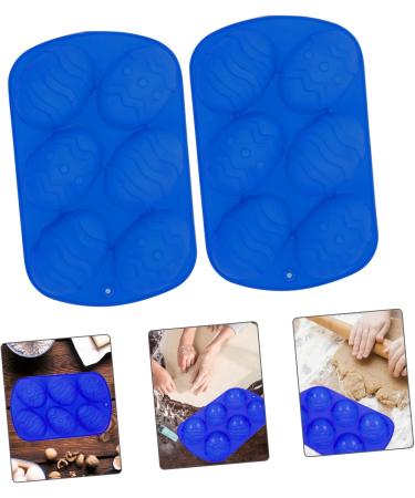 Cabilock Silicone Mold 6 Pcs Six Egg Mold Silicone Molds Capacillos para Cupcake Easter Egg Shaped Molds Chocolate Mold 22.2X12.7CMx3pcs Bluex3pcs - Buy Online on GoSupps.com
