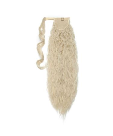 Shop 66cm Fashion Ponytail Hair Extension - Curly Fluffy Bleached Blonde Wrap-Around - Buy Online on GoSupps.com