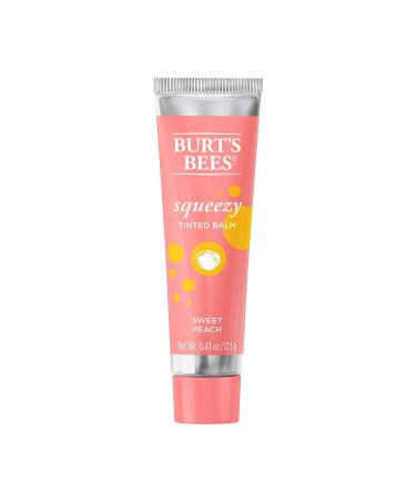 Burt's Bees Squeezy Tinted Lip Balm - Sweet Peach | 0.33 oz - Buy Online on GoSupps.com