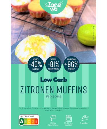 Locawo Low Carb Lemon Muffins Baking Mix | 81% Fewer Carbs 96% More Protein | Vegan & Wheat Flavor Delight - Buy Online on GoSupps.com