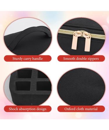 Jaeskeclip Nail Polish Bag Double Layer Oxford Cloth Zipper 30 Grids Nail Polish Holder Manicure Tools Nail Polish Lipstick Portable and Beauty Tools Storage Box(black) black - Buy Online on GoSupps.com