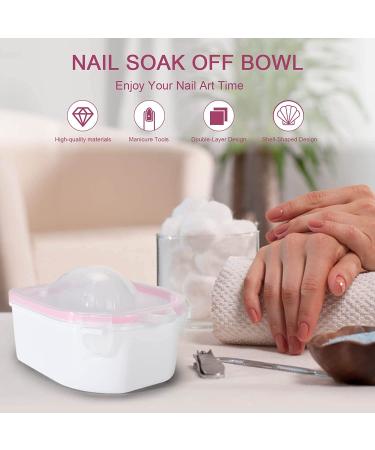 2Pcs Double Layer Nail Soaking Bowls for Acrylic Nails - Gel Polish Remover Bowl - Manicure Tool Set - Buy Online on GoSupps.com
