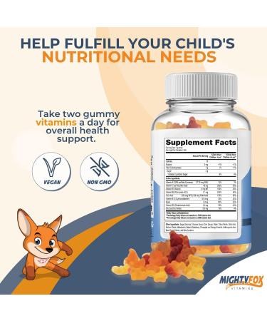 Kids Multivitamin Gummies - Non-GMO, Gluten-Free Vegan Formula with Vitamin C, B3, B5, B6, B12, Zinc - 100 Count Fruity Gummy Vitamins for Kids & Adults - Buy Online on GoSupps.com