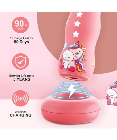 Kids Sonic Rechargeable Electric Toothbrush | Interactive LED Light | 3 Cleaning Modes | 2 Minute Timer | IPX7 Waterproof | 2 Soft Bristle Heads | Ages 3+ | Pink - Buy Online on GoSupps.com