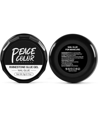 PEACECOLOR 5G Nail Art Rhinestone Crystal Glue Gel Soak Off Gel Clear No Wipe Adhesive Gems Diamonds Jewelry Gel Nail Polish Decoration Nails Art Design for Women Girls DIY Nail Beginner Salon - Buy Online on GoSupps.com