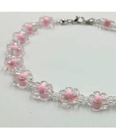 VSilay Colorful Beads Chain Choker Necklace - Trendy Rainbow Flower Neck Jewelry for Fashionable Outfits | International Shipping - Buy Online on GoSupps.com