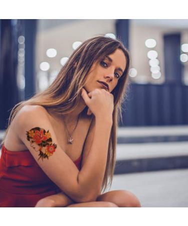 CARGEN Classic Temporary Tattoos - Vintage Old School Stickers in Various Sizes - Rose, Swallows, Butterflies, and Swords Design - 1 Count Pack - Buy Online on GoSupps.com