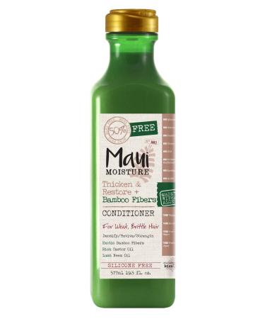 Maui Moisture Thicken & Restore Shampoo & Conditioner Set - Bamboo Fibers 19.5 oz | Intense Hydration & Hair Repair - International Shipping Available - Buy Online on GoSupps.com