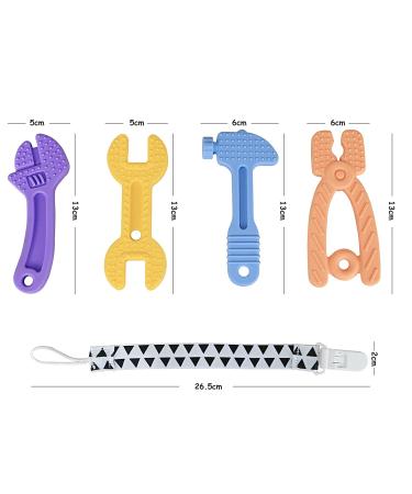 Haili Baby Teething Toys for 0-6 Months & 6-12 Months | BPA Free Silicone Molar Teether | Freezer Safe | Hammer Wrench Spanner Pliers Shape | Baby Boy Toys - Buy Online on GoSupps.com