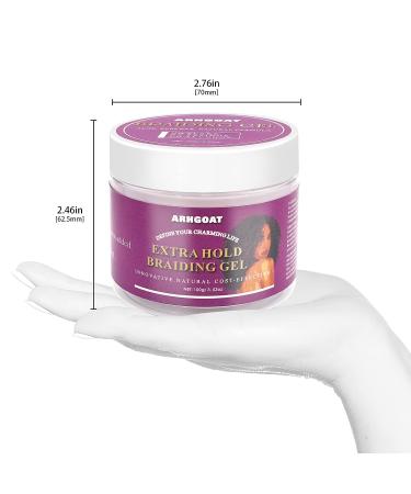 ARHGOAT Braiding Gel for Dreadlock Locs Hair 3.53oz - Strong Hold, Attractive Scent, No Flake - Natural Hair Products for Black Women - Buy Online on GoSupps.com